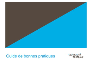 Chapitre 2Guide de bonnes pratiques
 