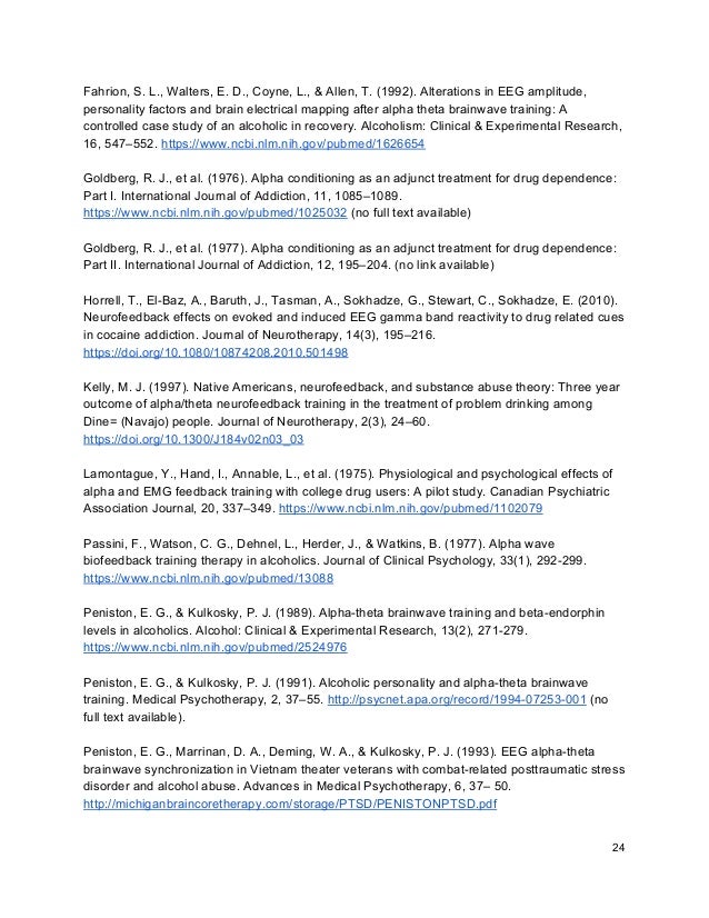 Neurofeedback Research Summary