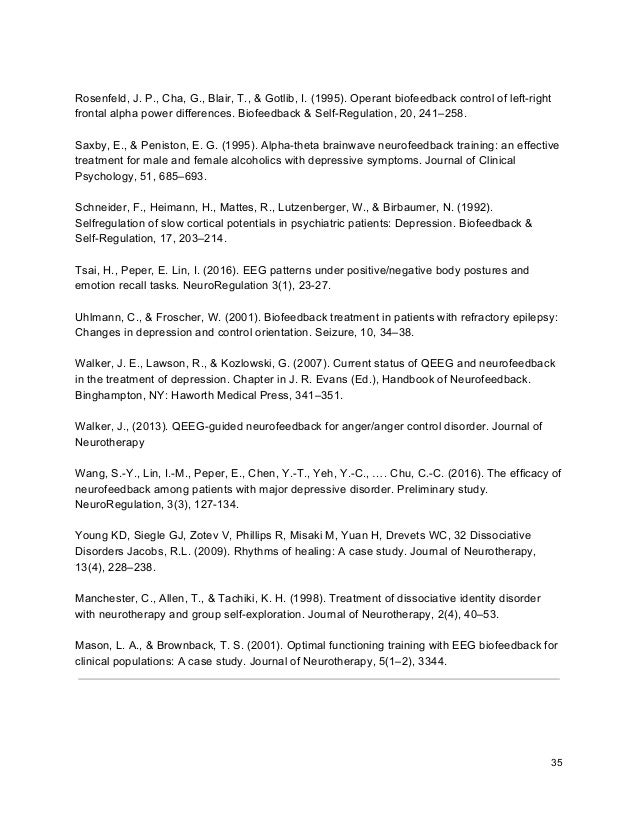 Neurofeedback Research Summary