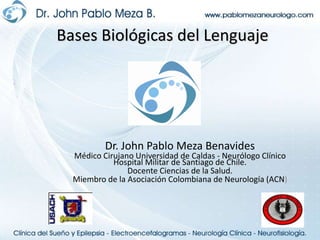 Funciones Cognitivas Dr. John Pablo Meza Benavides Neurólogo Clínico Hospital Militar de Santiago de Chile. Docente Ciencias de la Salud en programas de Medicina Y Fisioterapia. Miembro de la Asociación Colombiana de Neurología (ACN) 