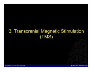 3. Transcranial Magnetic Stimulation
                     (TMS)




Association for Consumer Research   Scott Huettel, Duke University
 