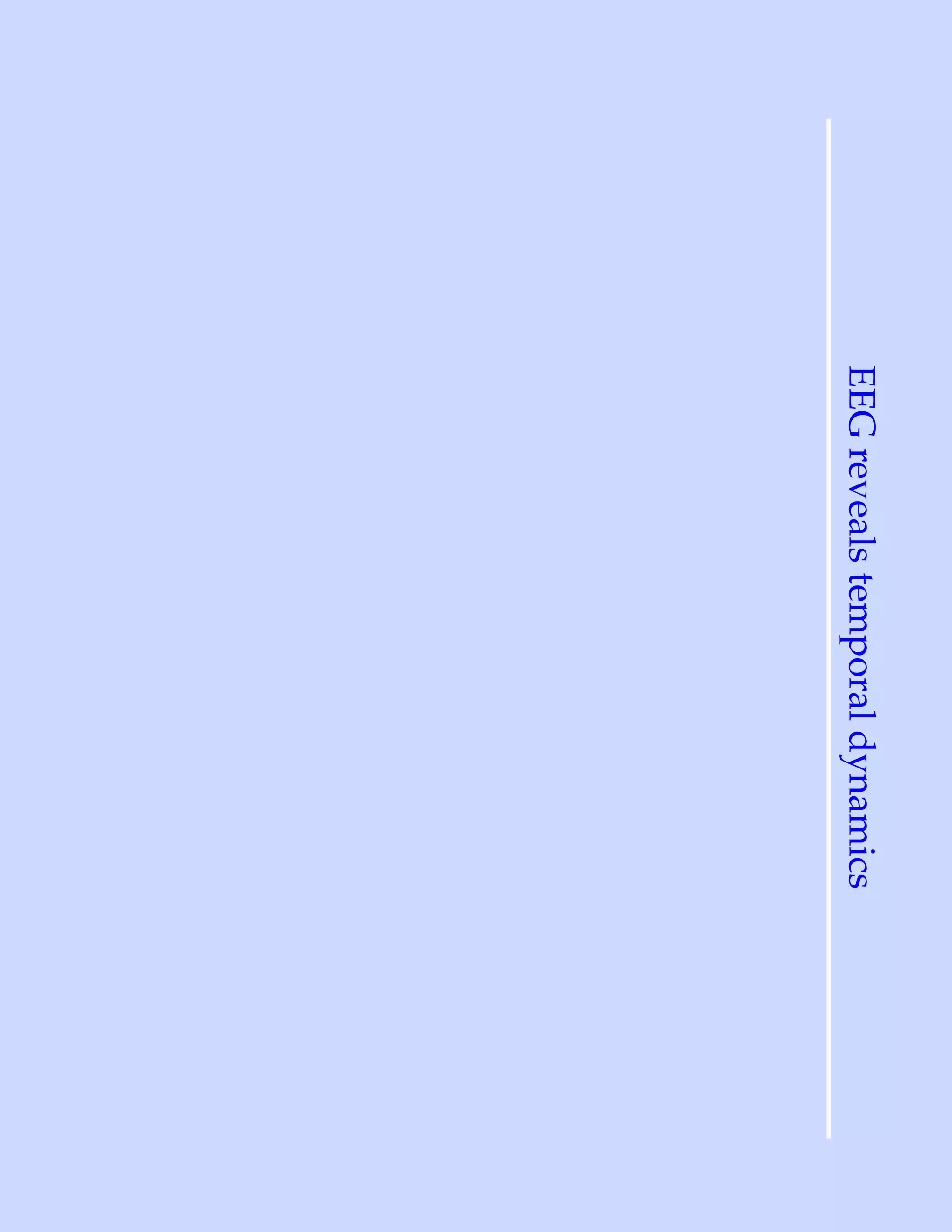 EEG reveals temporal dynamics
 