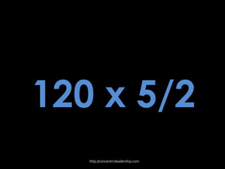 120 x 5/2
http://concentricleadership.com
 