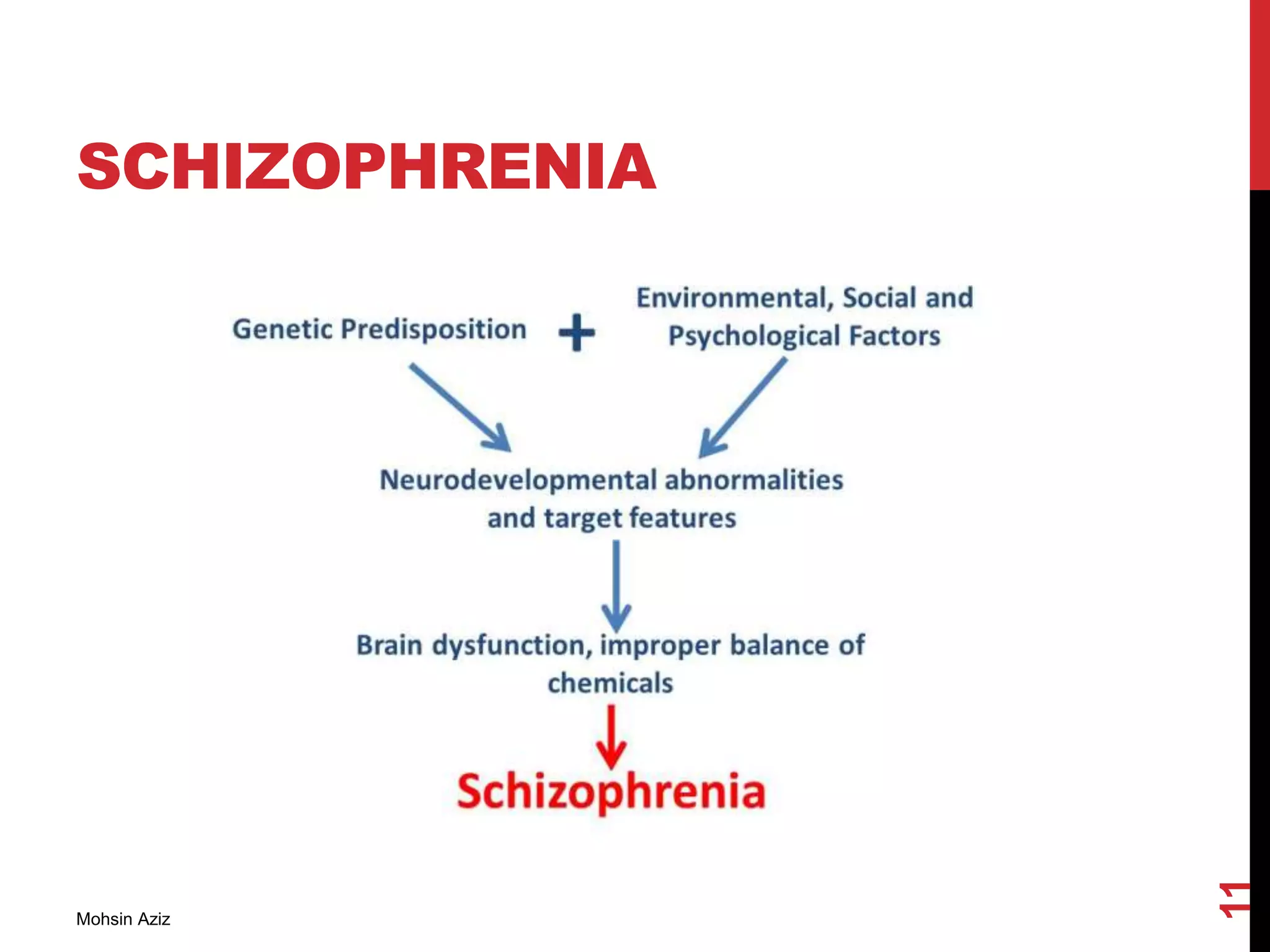 SCHIZOPHRENIA
Mohsin Aziz
11
 