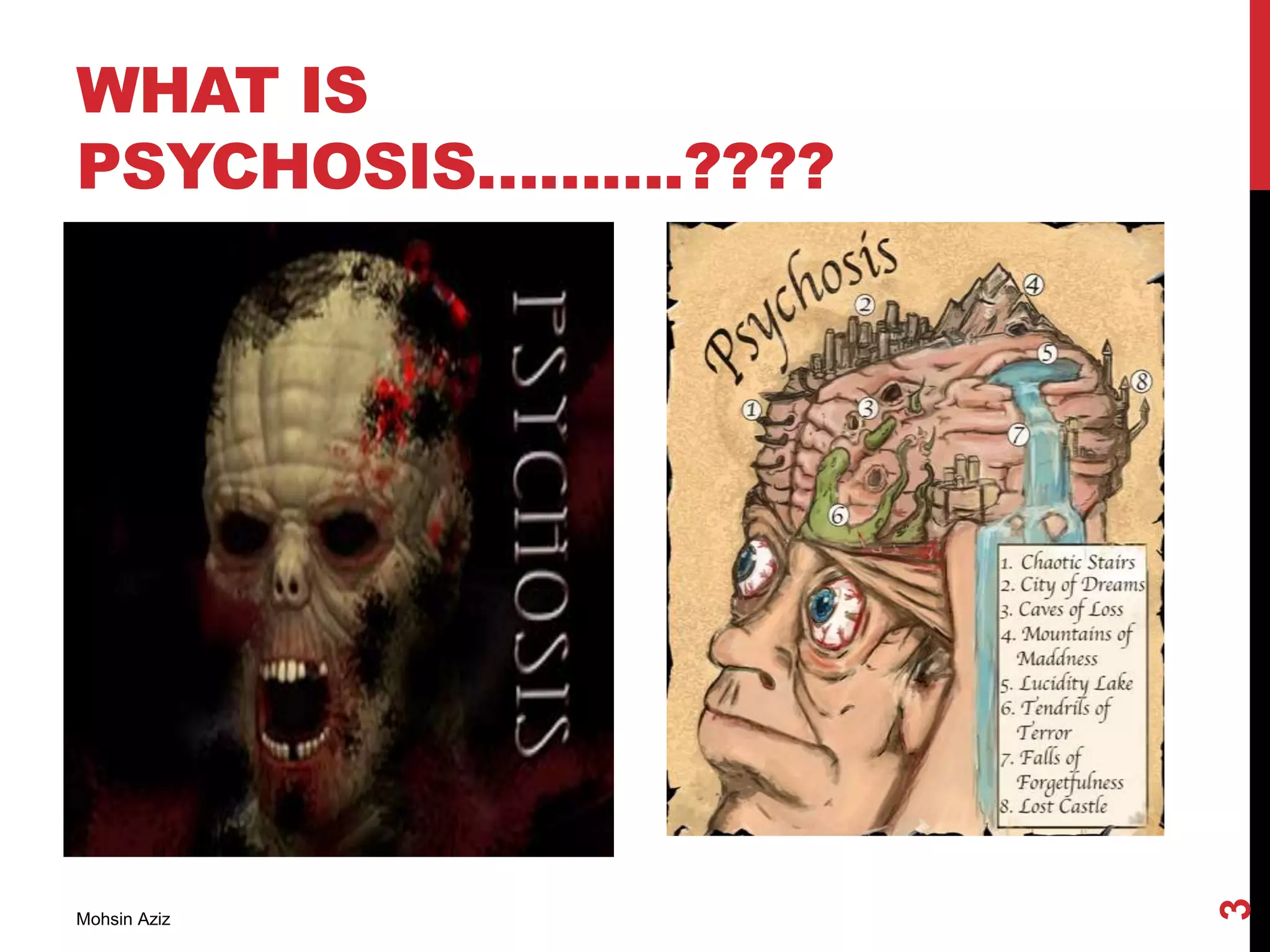 WHAT IS
PSYCHOSIS……….????
Mohsin Aziz
3
 