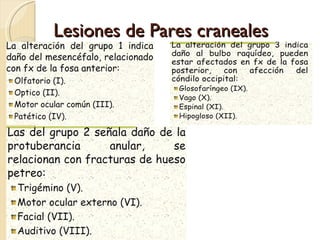 Lesiones de Pares craneales 
