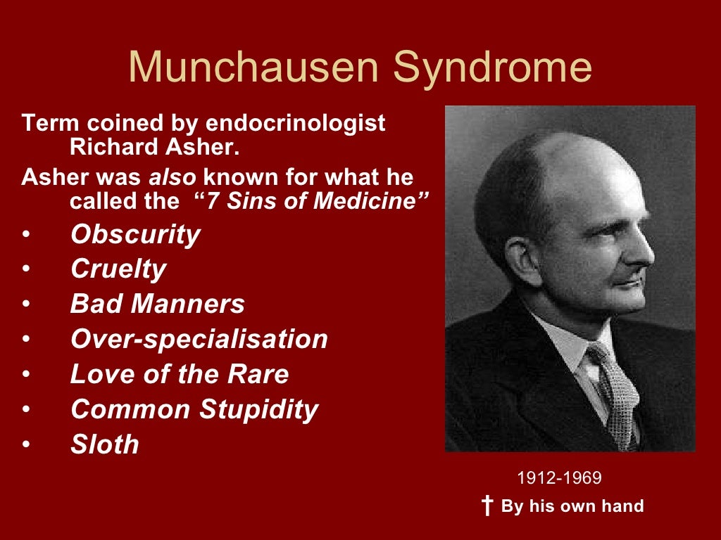Neurologica diabolica (munchausen syndrome)