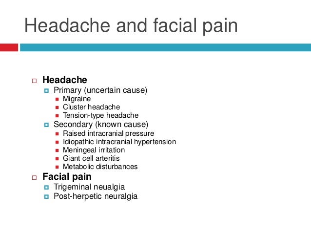 Partial onset seizure and facial pain Partial onset seizure and facial pain