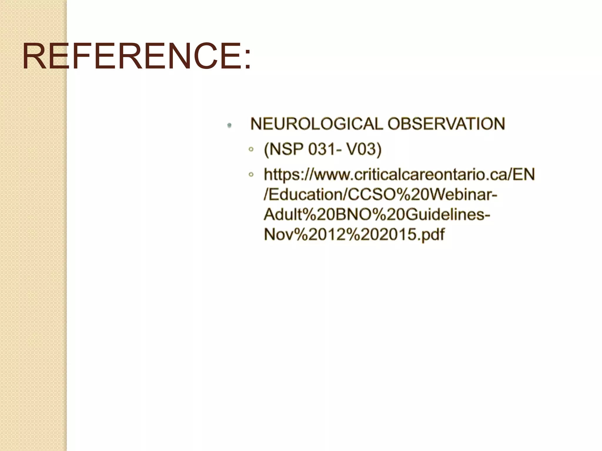 Neurological assessment. | PPTX