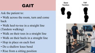 Walk In Straight Line systematic Neurological assessment of human | PPTX