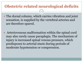 Neurological complications of regional anesthesia in obstetrics ppt