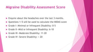 Midas Score Sheet.pdf Neurological diseases 1 with Psychiatric disorders | PPT