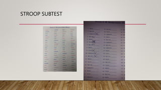 STROOP SUBTEST
 