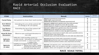 Rapid Arterial Occlusion Evaluation
RACE
 