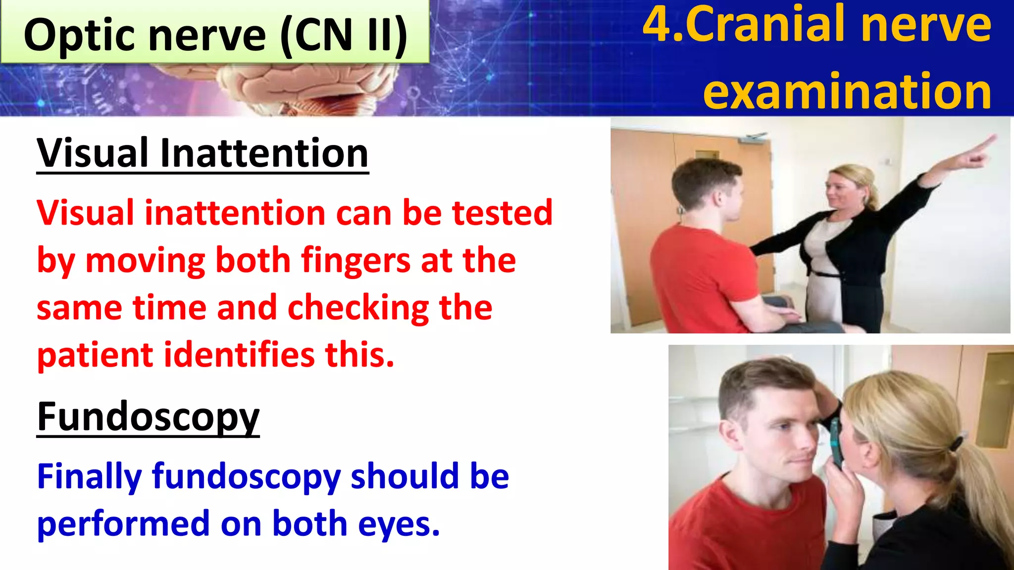 Visual Inattention Test Neurological examination | PPTX