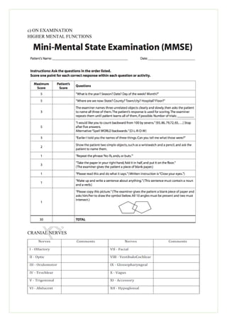Neurological physiotherapy evaluation form | PDF