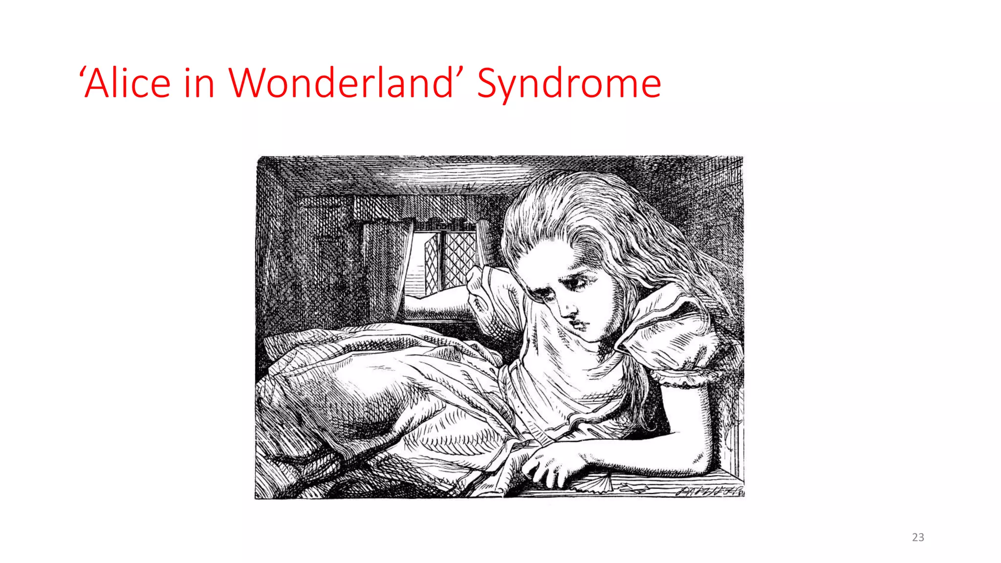 ‘Alice in Wonderland’ Syndrome
23
 