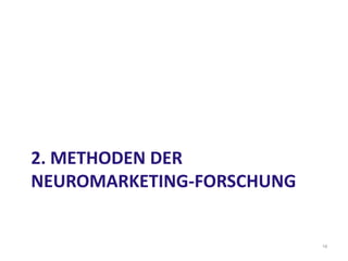 2. METHODEN DER
NEUROMARKETING-FORSCHUNG
19
 