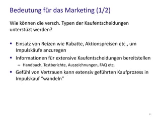 Ein Beispiel aus der Tiefkühltruhe
Das Problem
 Tiefkühlkost wird von vielen Kunden als „der am wenigsten
belohnte Kaufakt“ empfunden
 Produkte sind kalt, nach dem Einkaufen muss man schnell
nach Hause, in der Tiefkühltruhe ist kein Platz mehr, Hände
werden kalt etc.
Vgl. Scheier und Held 2010
41
 