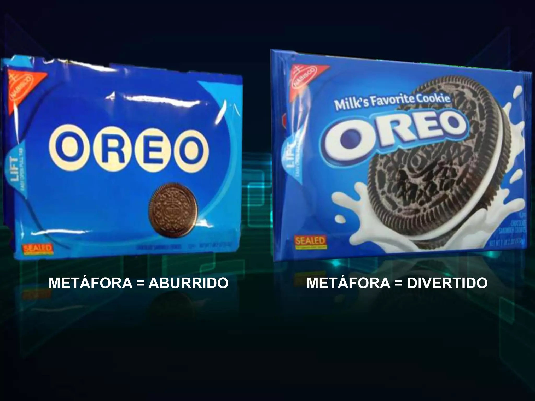 METÁFORA = ABURRIDO METÁFORA = DIVERTIDO