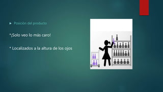  Posición del producto
*¡Solo veo lo más caro!
* Localizados a la altura de los ojos
 