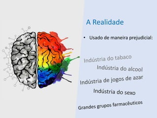 A Realidade
• Usado de maneira prejudicial:
 