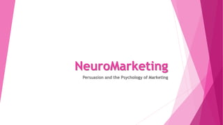 NeuroMarketing
Persuasion and the Psychology of Marketing
 