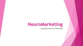 NeuroMarketing
Applying Science to Marketing
 