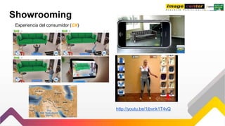Showrooming
Experiencia del consumidor (CX)
http://youtu.be/1jbvnk1T4vQ
 