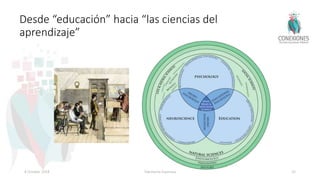 8 October 2018 Tokuhama-Espinosa 25
Desde “educación” hacia “las ciencias del
aprendizaje”
 