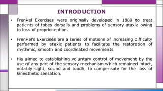 Neuromuscular Coordination and Frenkel Exercises for Rehabilitation | PDF