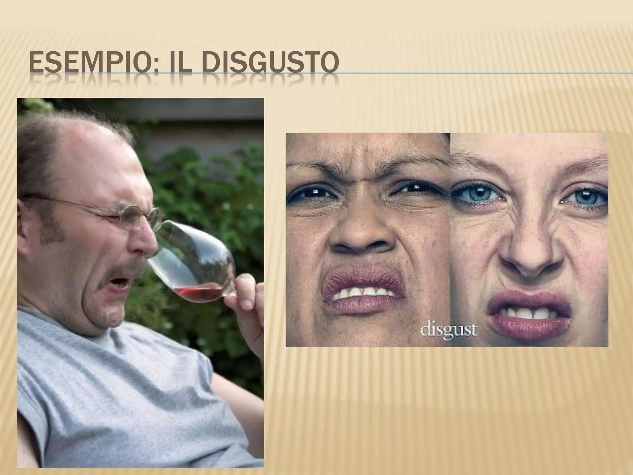 ESEMPIO: IL DISGUSTO
 