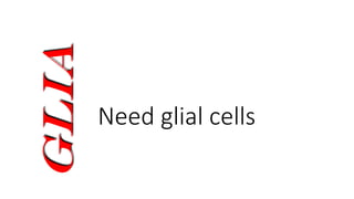 Glia
Need glial cells
 