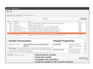 ●   Download the model
●   Unzip the model
●   Compiles the mod files
●   Load the model in the current session
 