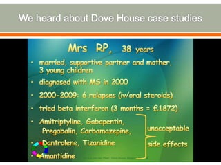 •
•
•
•
•

•
•
Dr. Lia van der Plaat, Dove
House Hospice, Hull UK
 