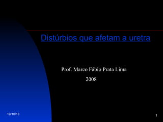 Distúrbios que afetam a uretra

Prof. Marco Fábio Prata Lima
2008

19/10/13

1

 