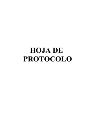 HOJA DE
PROTOCOLO
 