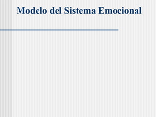 Modelo del Sistema Emocional
 