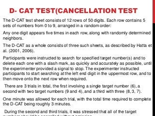 Neuropsychological testing of cognitive domains | PPTX