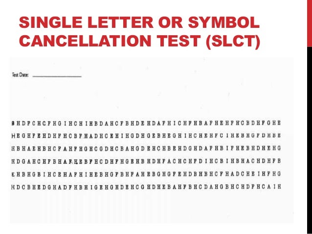 letter cancellation neglect neuropsychological testing of cognitive domains letter cancellation neglect neuropsychological testing of cognitive domains