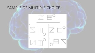 SAMPLE OF MULTIPLE CHOICE
 