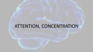 ATTENTION, CONCENTRATION
 