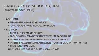 NEUROPSYCHOLOGICAL TESTS PART- 1 Slide 18