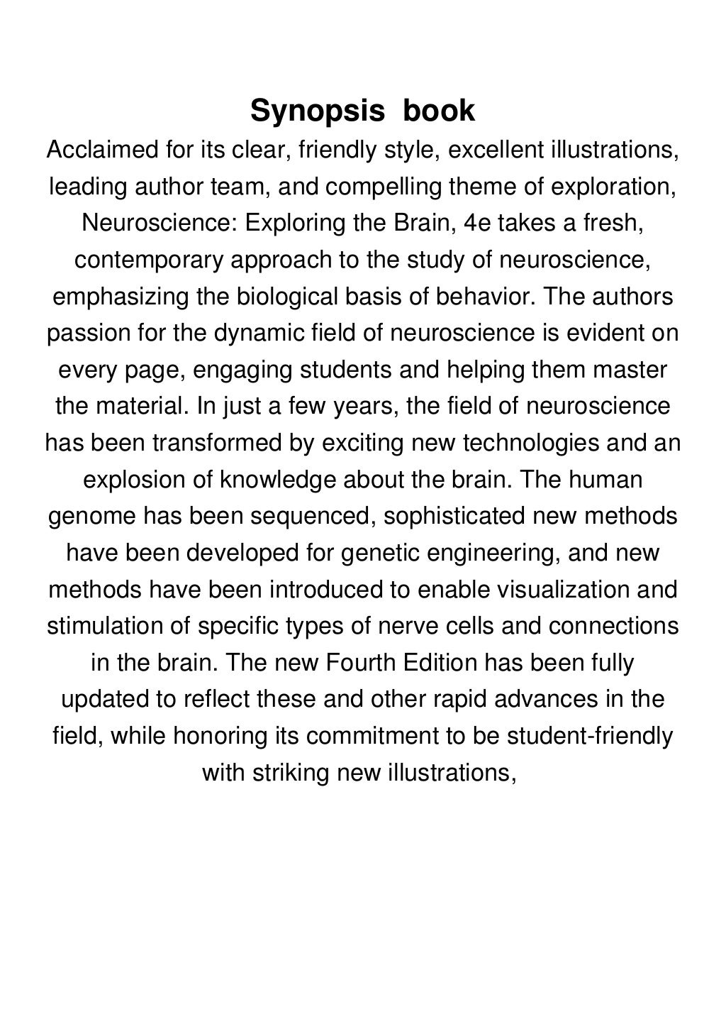 Neuroscience Exploring The Brain Pdf Neuroscience Exploring The Brain Pdf