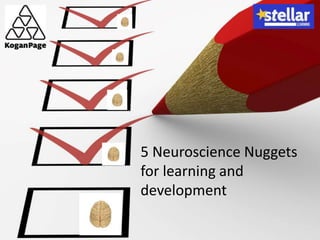 5 Neuroscience Nuggets
for learning and
development
 