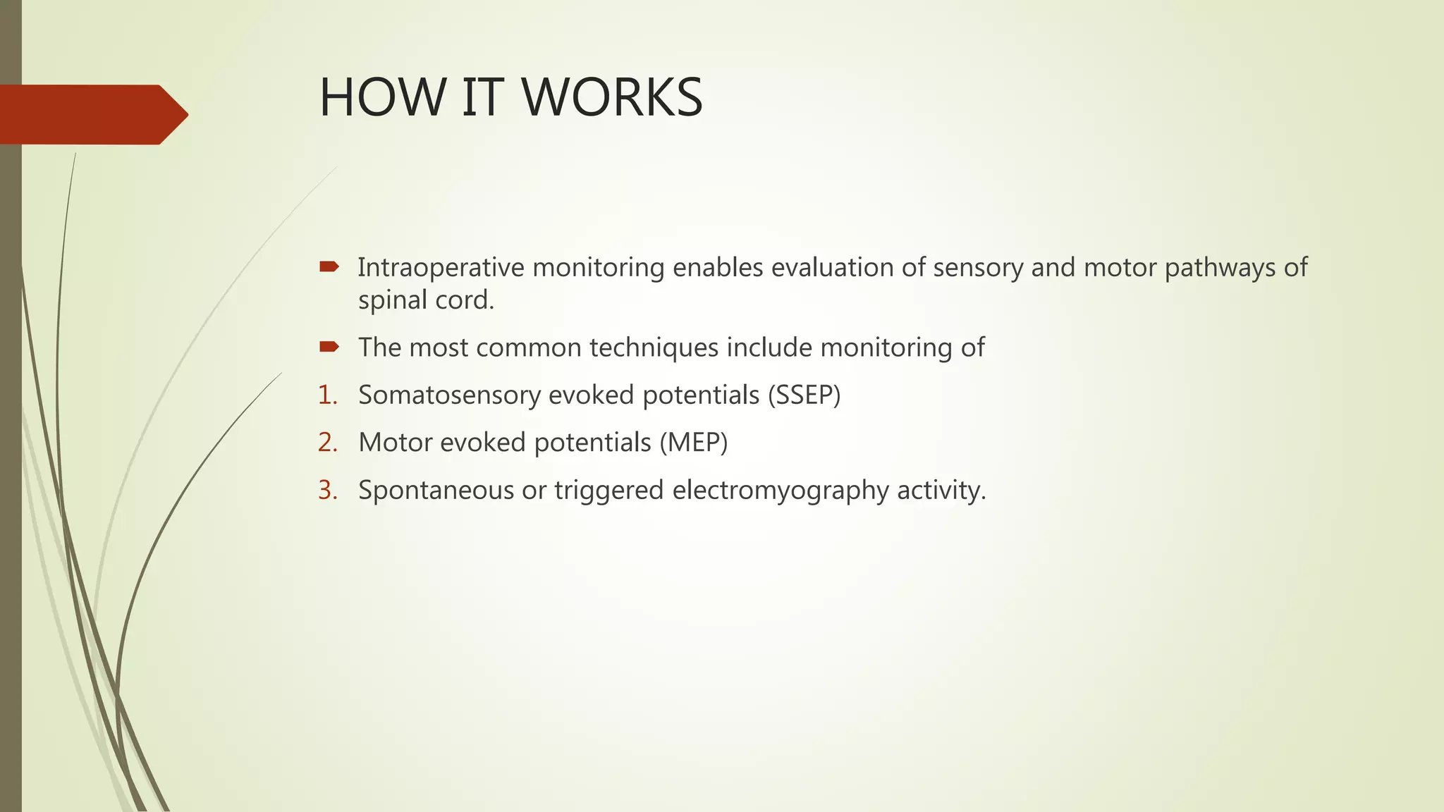 Neuro spinal monitoring | PPTX | Death, Injury, or Military Conflict ...