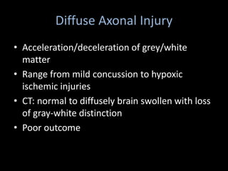 Accelaration Injries Neurosurgery topics for residents | PPTX