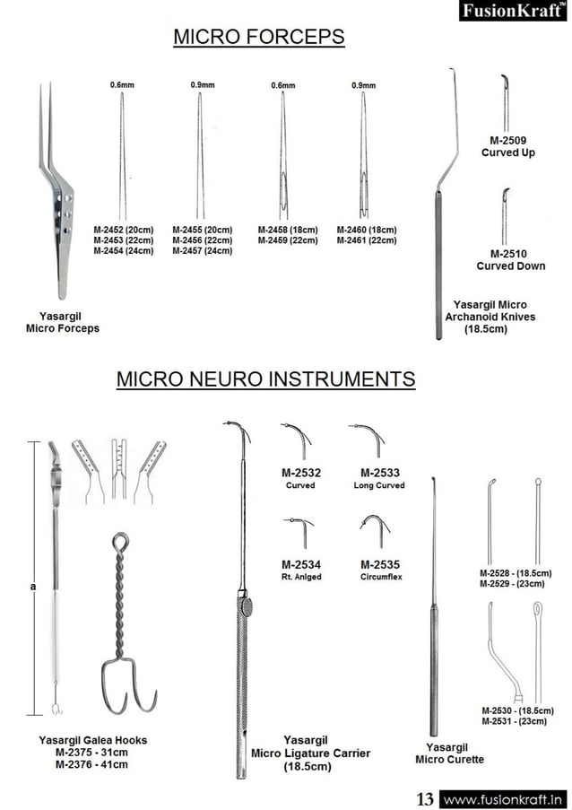 Neurosurgery Equipments List