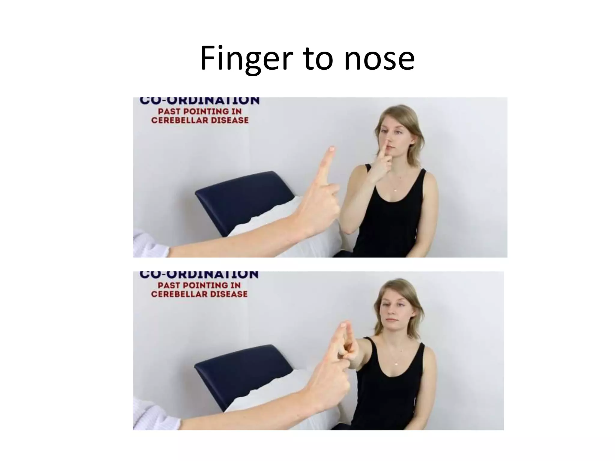 Finger to nose