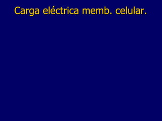 Carga eléctrica memb. celular. 
